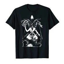 Camiseta Vintage demonio bafomet satánica