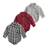 Sanlutoz Plaid Cotton Baby Boys Bodysuits Long Sleeve Baby Clothes Fashion Newborn Bodysuit for Boy 1