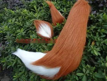 

Anime Movie Cosplay Accessory Brown Cat Ears Tail Cosplay Accessory Stage Performance Accessory Tail+Ear