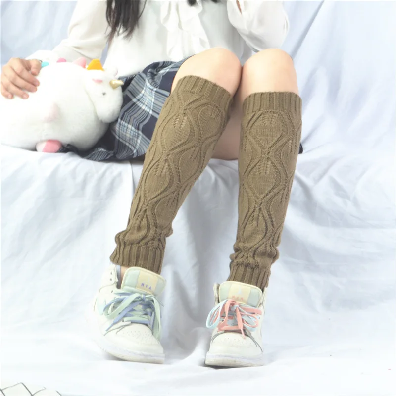 Гетры с листьями* Женские гетры* простые однотонные* зимние теплые гетры