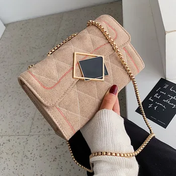 

Suede Crossbody Bags For Women 2020 Winter Small Shoulder Messenger Bag Lady Chain Luxury Quality Handbags and Purses Clutches
