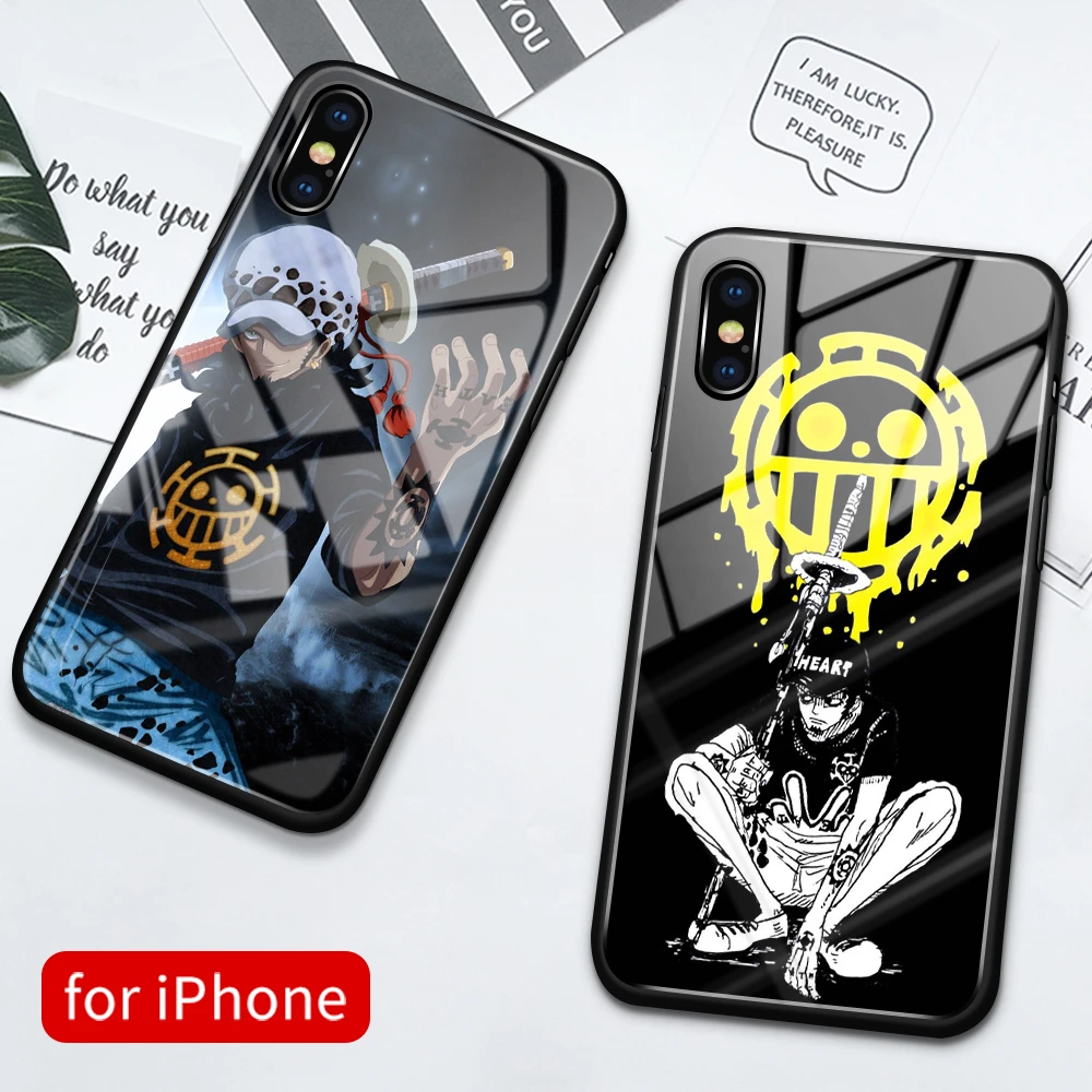 For Iphone 12 Tempered Glass Back Case Anime One Piece Diy Case For Iphone 6 6s 7 8 Plus X Xs Max Xr 11 Pro Max Se2 Case Phone Case Covers Aliexpress