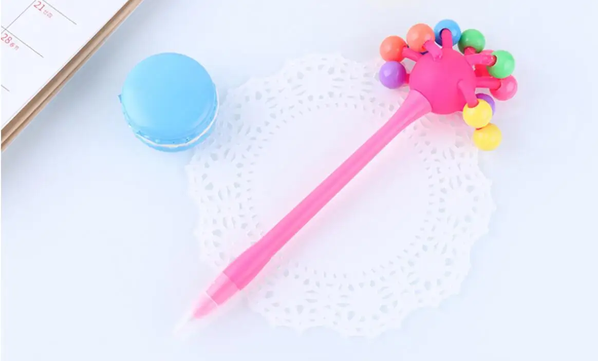 Корейская канцелярская цветная шариковая ручка, мультяшная школьная приз, kawaii, синяя офисная роликовая ручка, ручка для записи, рекламный подарок, 30 шт./лот