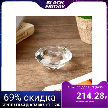 

Glass candlestick for 1 candle "Crystal circle" transparent 3.7x7.5x7.5 cm 4453271