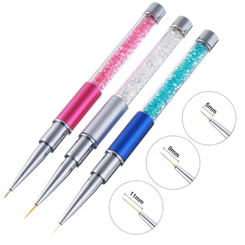 

3Pcs Pro Round Pointed Tips Fine Detail Flower Painting Brushes for Nail Art Nail Care, Manicure & Pedicure Accessories