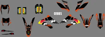 

0981 Motorcycle Team Graphic & Backgrounds Decal Sticker Kits for KTM Freerida 250F 350F 2012 2013 2014 2015 2016 2017 2018
