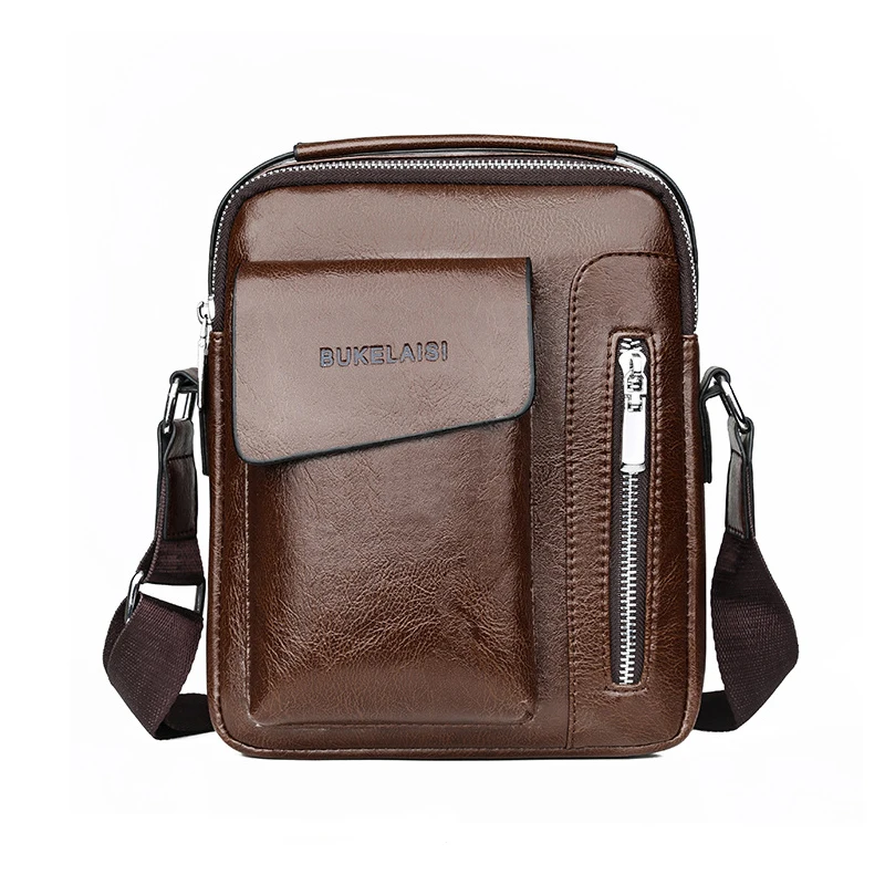 Сумка на плечо мужская из экокожи стильный Повседневный саквояж винтажный