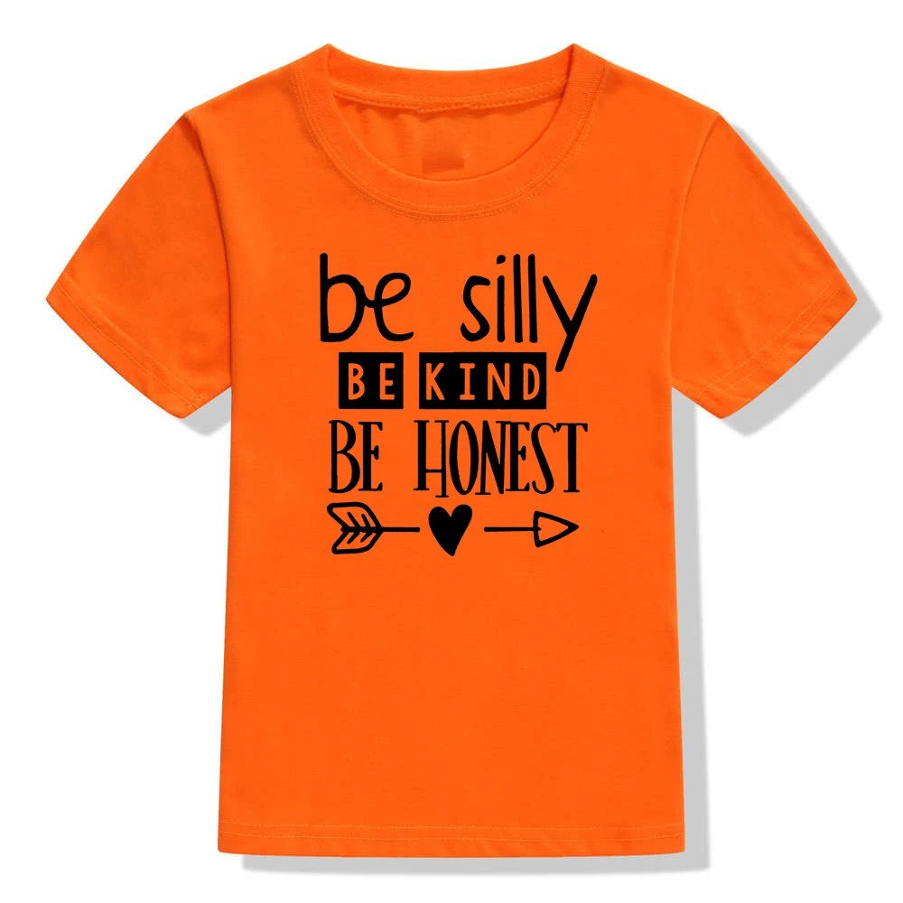 Be kind/футболка для детей; модная футболка с короткими рукавами для маленьких мальчиков и девочек; детская повседневная футболка с буквенным принтом; верхняя одежда