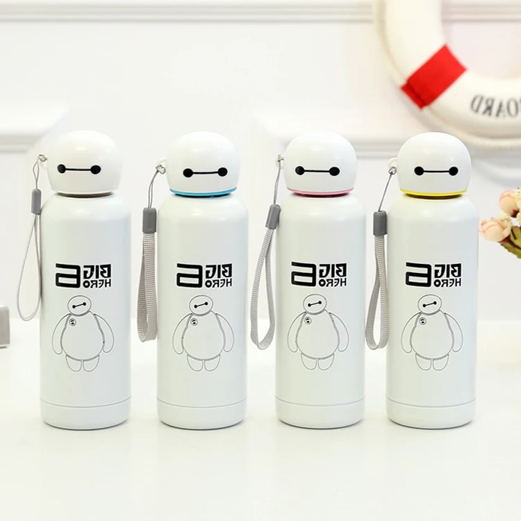 300 мл Термос Super Hero Baymax вакуумная Термокружка фляжки термос кофейная бутылка из