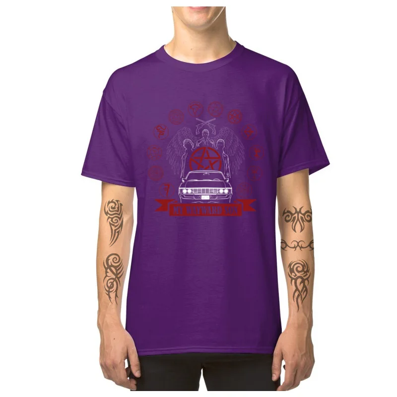 Dominant Men Tshirts My_wayward_son_1_7356 Casual Tops T Shirt Summer/Autumn Cotton Fabric Round Collar Tops Shirts Short Sleeve My_wayward_son_1_7356 purple