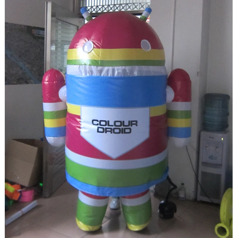 Синий костюм талисмана android телефон талисман на заказ персонажа мультфильма Косплей Взрослый размер карнавальный костюм - Цвет: style1