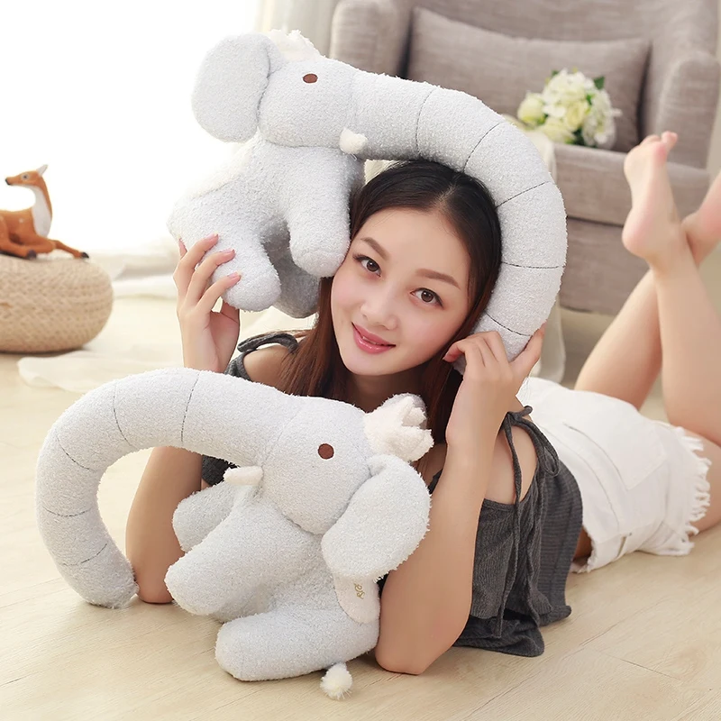 ins cute long nose cute baby elephant soothing pillow soft toy doll baby doll baby sleeping pillow soft pillow doll cervical pil