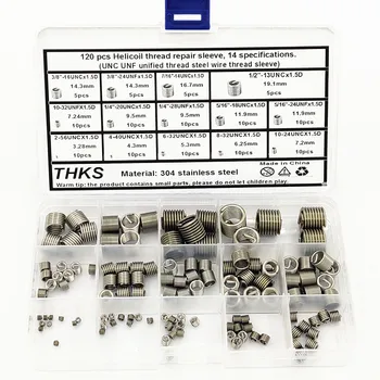 

Helicoil Thread Insert Kit Accessories 120Pcs Stainless Steel Stripped