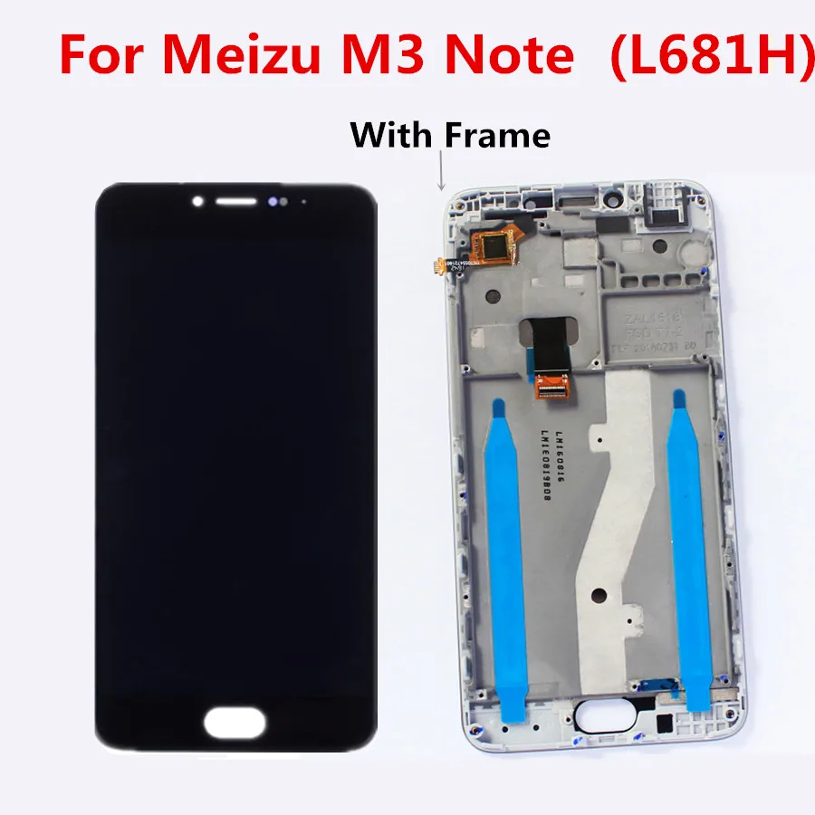 ЖК-дисплей 5 дюйма для Meizu M3 Note L681H сенсорный экран дигитайзер замена LCD | Мобильные