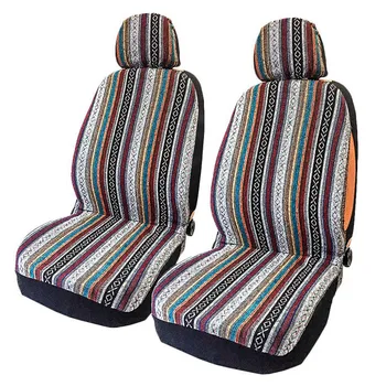 

TIROL 4PCS Universal Car Front Seat Cover Detachable Headrest Seat Protectors Cover