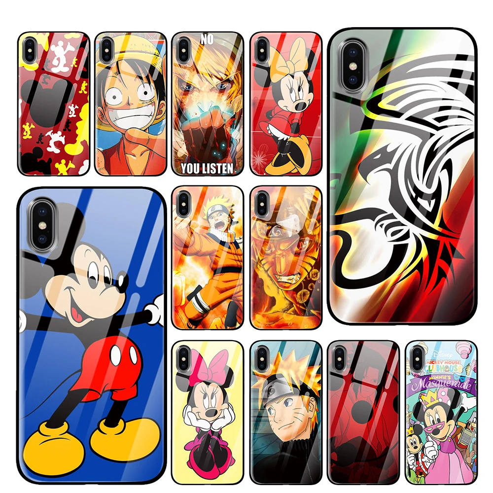 Mickey One piece anime Tempered Glass For Samsung Galaxy S10 S8 S9 Plus Note 8 9 cases | Мобильные телефоны и аксессуары