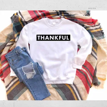 

ONSEME Christian Sweatshirt Women Fall Thanksgiving Thankful Harajuku Tracksuit Streetwear feminino kawaii clothes hoodies S-89