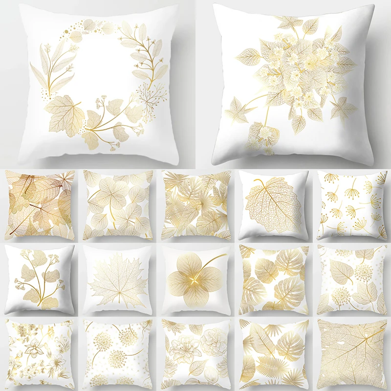 Throw Pillowcase Cushion-Cover Chair Decorative Flowers Tropical-Plant-Leaf Home-Sofa