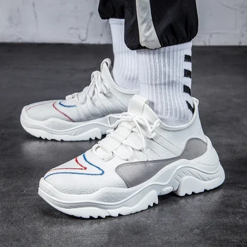 

High Quality Spring Summer New Brand Light Breathable Adult Sneakers Men Sports Reflective ExtraWide(E+) Breathable EVA Shoes