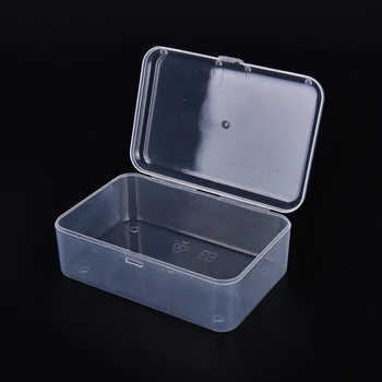 

New Small Plastic Transparent With Lid Collection Container Case Storage Box