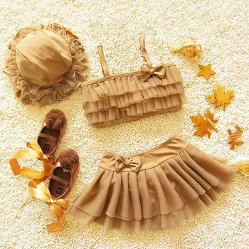 

Children's and women's swimsuit split skirt swimsuit children's lovely girl Princess Baby sunscreen bikini