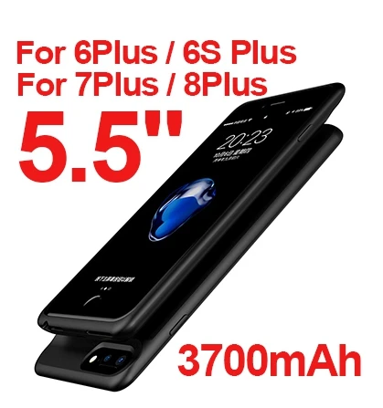 3700mah 6P 6SP 7P 8P 2500 мАч/5000 мАч чехол для зарядного устройства для iPhone 6 6S 7 8 3700 мАч/7000 мАч Внешний внешний аккумулятор чехол для зарядки для 6 6S 7 8 Plus - Цвет: 3700mah 6P 6SP 7P 8P