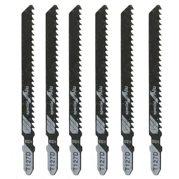 

T127D 5pcs/set HCS T-shank Saw Kit Blade Wood plastics Plywood Cutting for Jigsaw