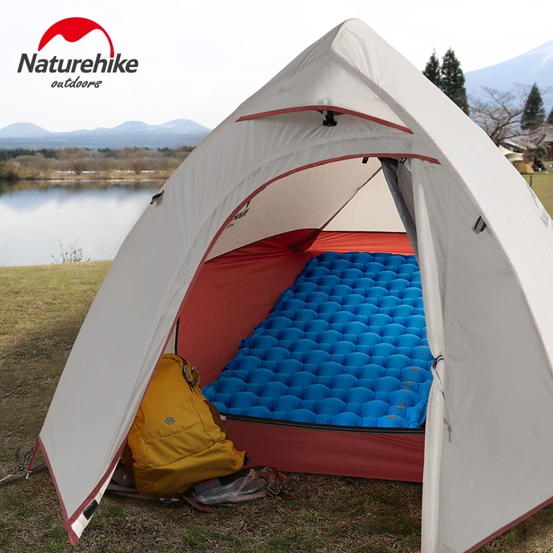 Naturehike Inflatable Mattress Ultralight Waterproof Compact Air Mat Single Sleeping Pad Travel Folding Bed Camping Mat