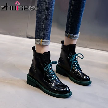 

Martin boots women's autumn and winter 2020 new British style leather short boots women's mid-tube thick heel women's shoes tren