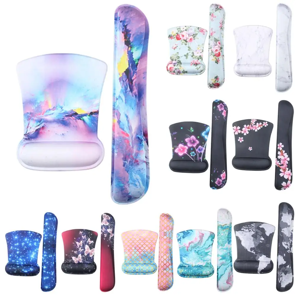 Коврик для мыши с подставкой на запястье компьютера ноутбука клавиатуры коврик