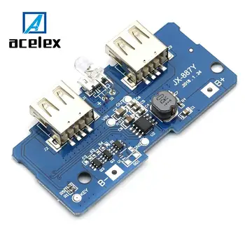 

5V 2A Power Bank Charger Module Charging Circuit Board Step Up Boost Power Supply Module 2A Dual USB Output 1A Input