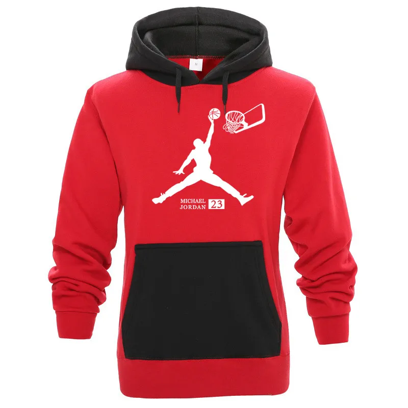 Jordan 23 осень/зима новые мужские толстовки с капюшоном Мужские повседневные спортивные толстовки мужские хип-хоп забавные стильные толстовки с капюшоном новая Толстовка - Цвет: red-black-w