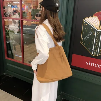 

Ancient sense of lazy wind basic solid color wild canvas bag chic large capacity crossbody bag student bag bag women
