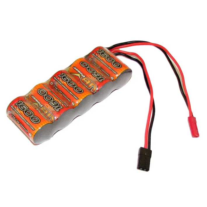 and RC Hobby Electronics RC Cars Tenergy 2 Pack 6V 1600mAh NiMH Side by Side Hump Battery Pack with Hitec Connector for RC Trucks 