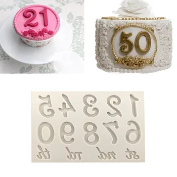 

Silicone Cake Mold Creative Digital Numbers 0-9 Silicone Mold Fondant Candy Chocolate Cake Mould Fondant Cake Decorating Tools