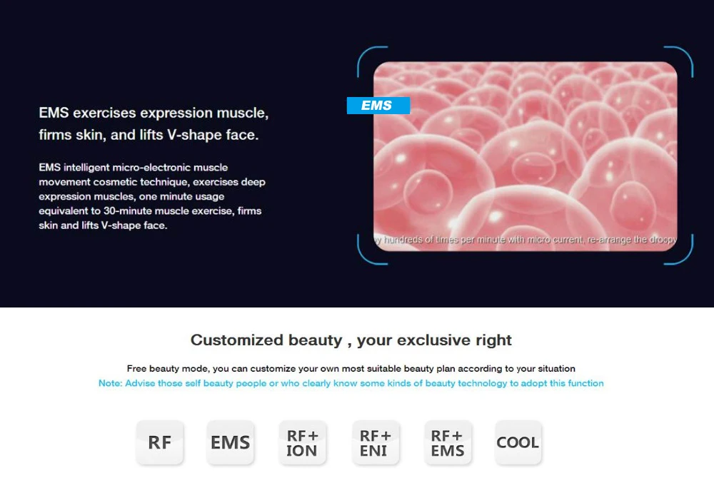 Nanotime уход за кожей лица красота омоложение массажер RF удаления морщин EMS подтяжка ионная Очищающая ENI Электропорация Прохладный подтяните