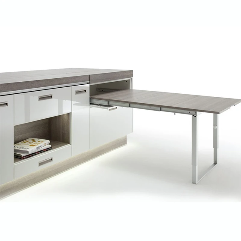 Custom Made Expand Kitchen Island With Drawer White Extendable Dining Table Dining Tables Aliexpress