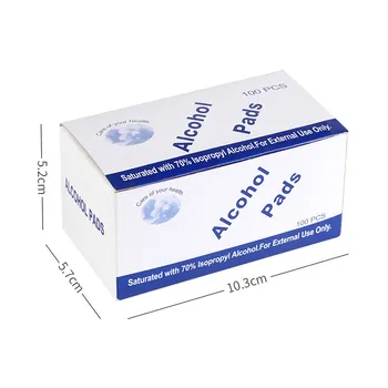

100 Pcs Alcohol Wet Wipe Disposable Disinfection Prep Swap Pad Antiseptic Skin Cleaning Care Jewelry Mobile Phone Clean Wipe