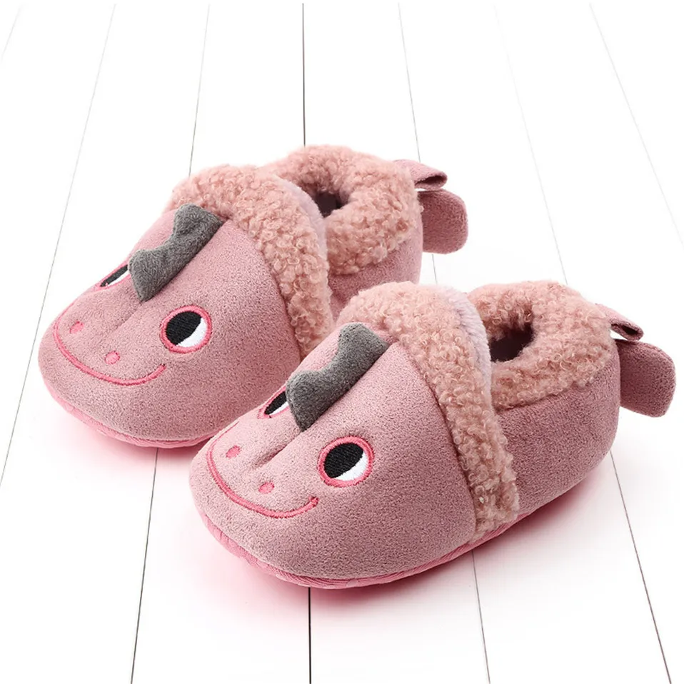 Baby Shoes Adorable Infant Slippers Toddler Baby Boy Girl Knit Crib Shoes Cute Cartoon Anti-slip Prewalker Baby Slippers