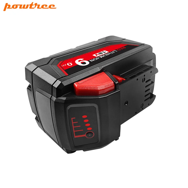 Powtree для Milwaukee M18 9000mAh 18V электроинструменты перезаряжаемая литий ионная батарея