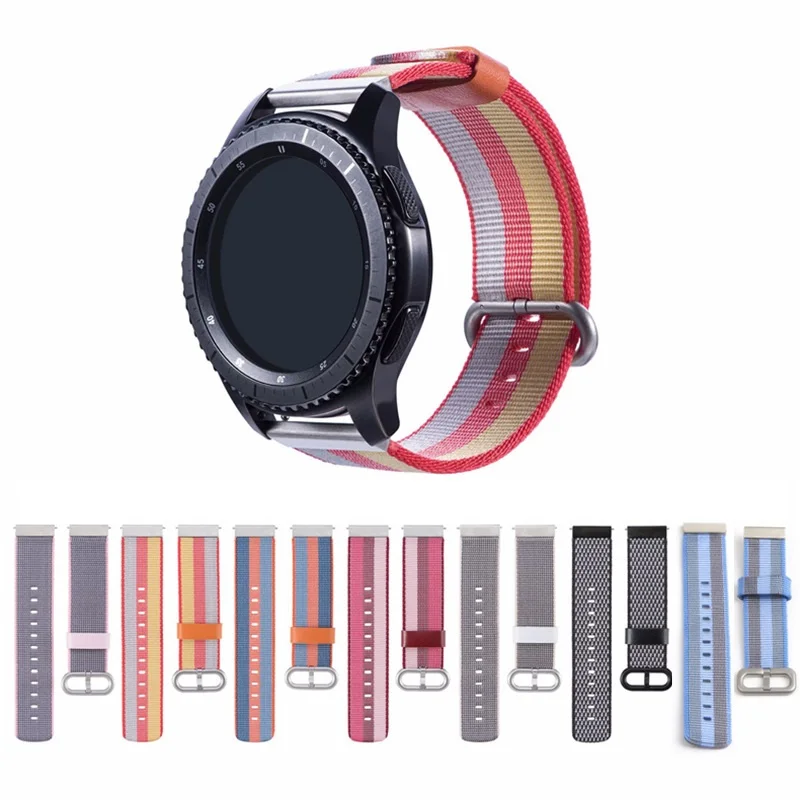 Нейлоновый ремешок для samsung gear S2/gear sport/galaxy Watch active/galaxy watch 42 мм ремешок Смарт-часы 20 мм huawei watch2