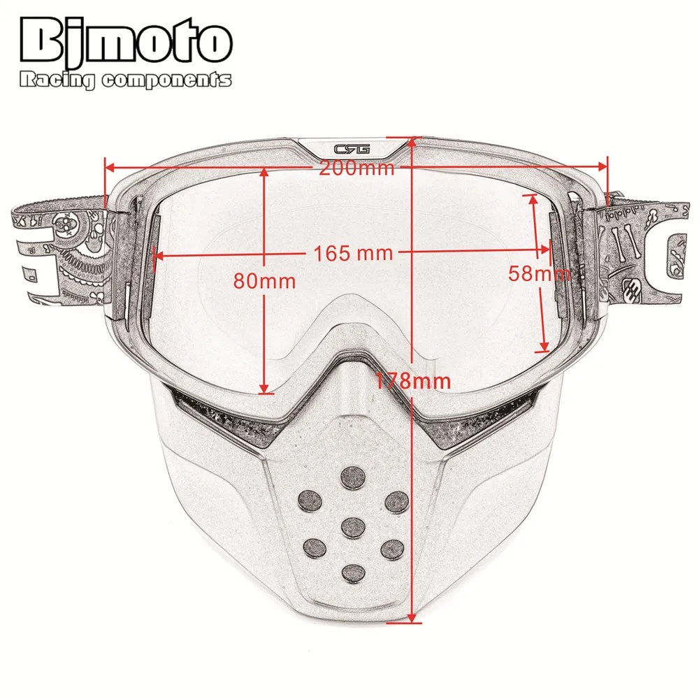 2019 маска для мотокросса очки питбайка съемный модульный головной убор шлем щит