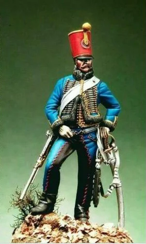 1/32 Scale Unpainted Resin Figure French Hussar in Campaign collection figure | Игрушки и хобби