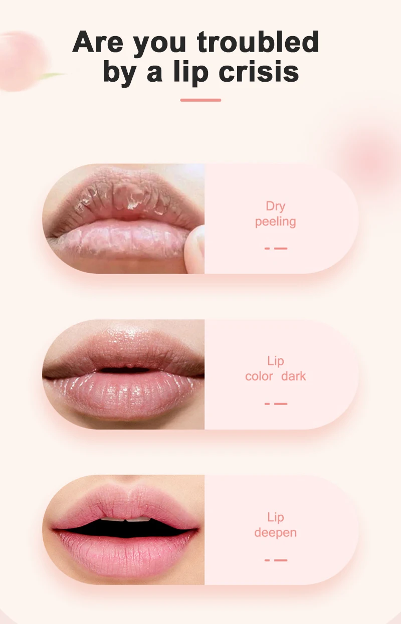 Temperature Change Color Lipstick Pink Lip Balm Deep Moisture Nourishing Light Waterproof Non-Stick Cup Lip Makeup TSLM1