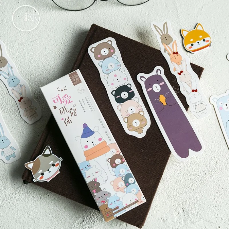Metal Bookmark, Floral Painting Bookmark, Magnetic Bookmark 30pcs/lot Kawaii Cartoon Animal Hand-drawn Bookmarks Page Holder