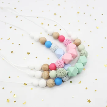 

BPA Free Baby Pacifier Clips Chain Food Grade Silicone Beads DIY Dummy Clip Holder Soother Chains Baby Teething Toys