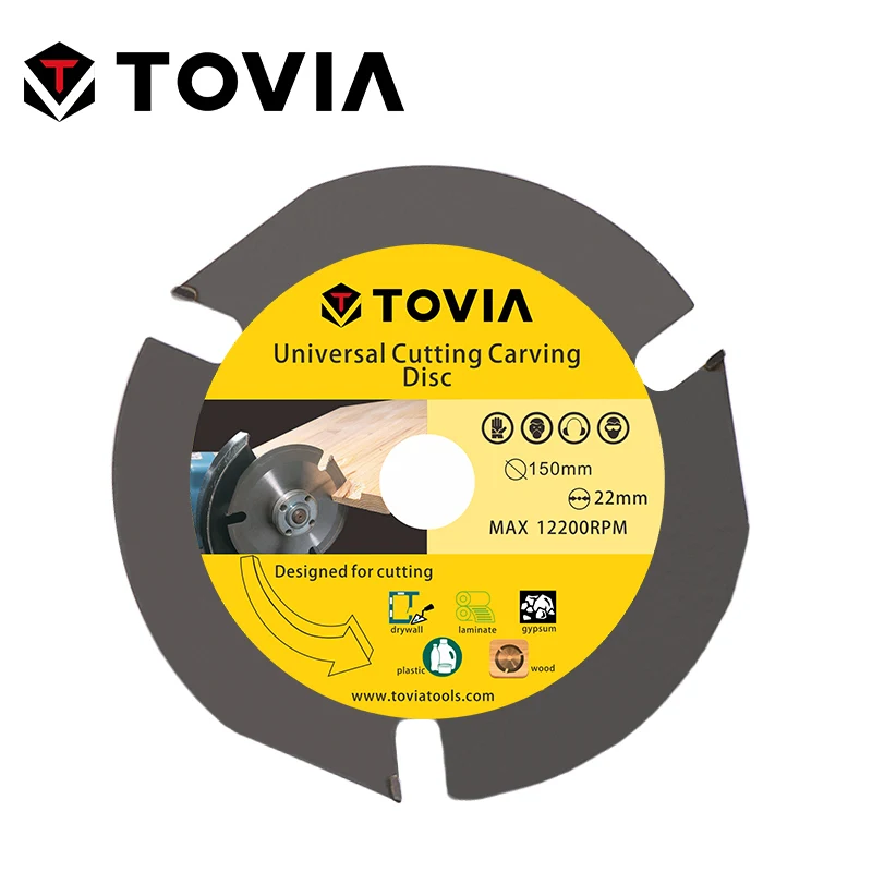 TOVIA 150mm Универсальный Пильный Диск по Дереву для УШМ 6inch 22.22mm по Газобетону Гипсокартону Пластику лезвия лезвие алмазный диск пилы для