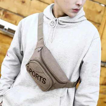 

Canvas Fashion Outdoor Designer Belt Bum Bag Men Women Sport Waterproof Custom Fanny Pack Waist Bag