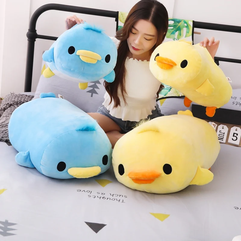 Lovely Stuffed Down Cotton Lying Cute Yellow Duck Plush Toys for Children Soft Pillow Cushion Nice Christmas Gift | Игрушки и хобби
