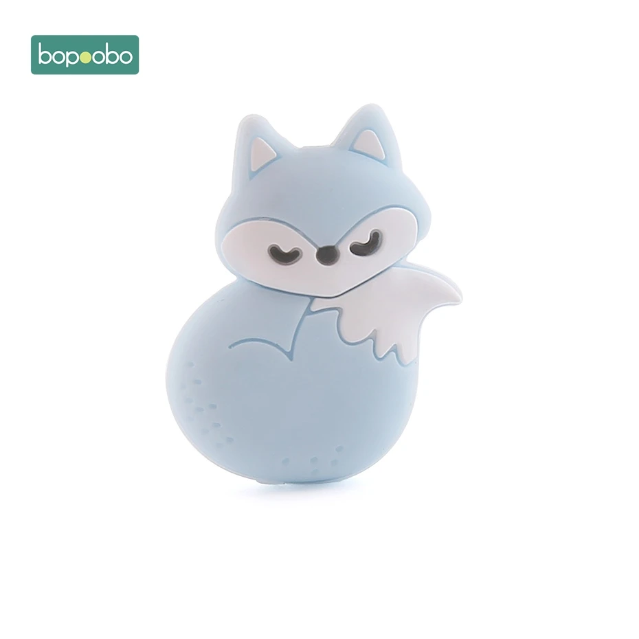 Серый Bopobo 5 шт. силиконовый бисер ребенок прорезывание зубов мультфильм Силиконовые Бусины грызунов материал, не содержащий BPA Душ подарок DIY ремесла детский Прорезыватель - Цвет: Серый